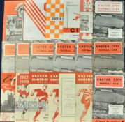 Collection of Exeter City home match programmes to include 1948/49 Walsall, 1949/50 FA XI v