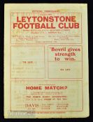 1939 Leytonstone FC v Clapton match programme 3 September 1938, large issue with no writing, overall