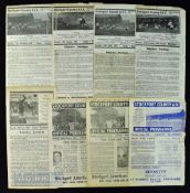 Selection of Stockport County home match programmes 1945/46 Barrow (poor), 1946/47 Tranmere