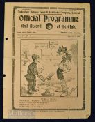 1927/28 Tottenham Hotspur v Watford London Combination match programme 31 March 1928; neat punch
