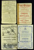 Small collection of 1940s Manchester Utd away match programmes to include 1945/46 Everton (ph),