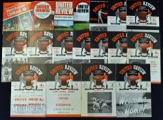 Collection of Manchester United v West Bromwich Albion home match programmes to include 1949/50 (