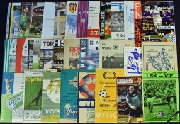 Selection of Foreign European football programmes from 1960s onwards features 'all foreign clubs'