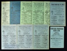 Selection of Chester FC home match programmes to include 1946/47 Hull City, 1954/55 Southport,