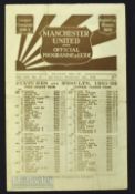 1931/32 Manchester Utd v Burnley reserves Central League match programme 20 February 1932, 4