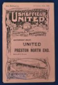 1913/14 Sheffield Utd v Leadmill St Mary's match programme 29 November 1913 at Bramall Lane, rare