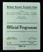 1945/46 War League Cup qualifying match programme Bristol Rovers v Brighton & Hove Albion match