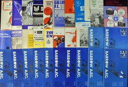 Collection of Barrow FC football programmes to include 1967/68 homes (28) including Southport (FLC),