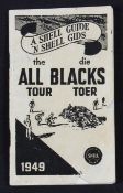 Scarce 1949 All Blacks' South Africa Souvenir Guide: Small, compact, well-illustrated with pen