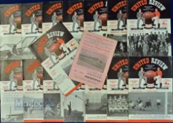 Collection of Manchester Utd home match programmes to include 1956/57 Bolton Wanderers (OL), Arsenal