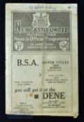 Pre-War Newcastle United v Plymouth Argyle 1934/35 football programme 2 February 1935 slightly