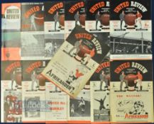 Manchester United home match programmes v Sheffield Utd 1946/47, 1947/48 (covers loose), 1948/49,
