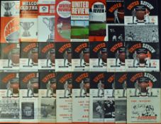 Manchester United home match programmes v Burnley 1947/48, 1948/49, 1949/50, 1950/51, 1951/52,