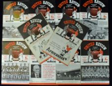 Collection of Manchester United v Blackburn Rovers home match programmes to include 1946/47, 1947/48