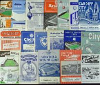 Selection of 1954/55 Manchester United away match programmes to include Arsenal, Aston Villa &