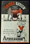 1946/47 Manchester United v Bolton Wanderers match programme No. 14 26 December 1946; crease,