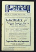 1934/35 Oldham Athletic v Plymouth Argyle Div. 2 match programme 13 April 1935; slight crease, rusty