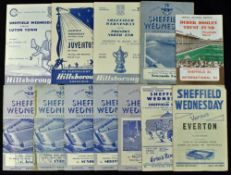 Selection of Sheffield Wednesday home match programmes to include 1946/47 Everton (FAC), 1949/50