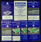 Selection of Everton home match programmes 1954/55 SV Sodingen, 1955/56 Vasco Da Gama (Brazil),