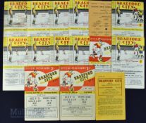 Collection of Bradford City home match programmes to include 1945/46 Gateshead, 1949/50 Fleetwood (