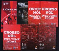 Recent Wales & Lions Rugby Programmes (7): Some hard to get as being almost 'covid-crowdless', the B