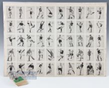 Unique Set of 1950s Master Vending Machine 'Cardmaster Football Tips' Cards and Uncut Sheet -