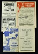 1940s Wolverhampton Wanderers away match programmes 1945/46 Southampton (team changes), 1946/47