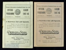 1947/48 Crewe Alexandra FAC home match programmes v South Shields 29 November 1947; v Sheffield