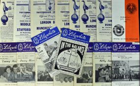 1950s Representative matches at Tottenham Hotspur programmes to include London Boys v Manchester