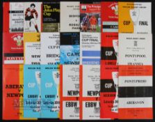 1975-2003 Welsh & English Rugby Cup Finals & Semis Programmes (21): Aberavon, final v Llanelli, semi