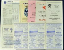 Selection of Welsh Cup Chester FC home match programmes to include 1964/65 Bangor City, Borough