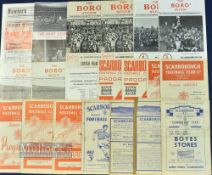 Selection of Scarborough home match programmes 1947/48 Hull City res, 1948/49 Scunthorpe Utd (poor),