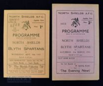 1947/48 North Shields v Blyth Spartans match programme 10 September 1947; also 1952/53 North Shields