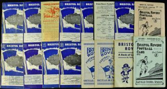 Collection of Bristol Rovers home match programmes 1947/48 Bournemouth, 1948/49 Southend Utd, 1949/
