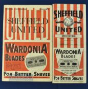 1945/46 Sheffield Utd v Chesterfield war league north 6 October 1945 (fold out type, tear to fold,