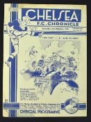 1937/38 Chelsea v Brentford Div. 1 match programme 23 October 1937; fair condition.