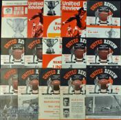 Selection of Manchester United 50/60s home football programmes