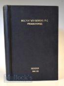 1960s Hardbound volume of Bolton Wanderers home match programmes for Div 1 matches covering 2