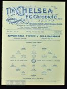 1919/20 FAC replay Swansea Town v Gillingham single sheet match programme 5 January 1920 at Chelsea;