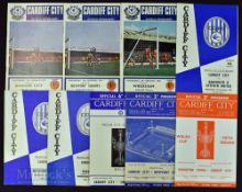 Selection of Cardiff City home match programmes in the Welsh Cup to include 1960/61 Knighton Town,