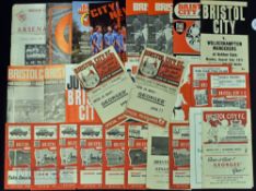 Selection of Bristol City home match programmes 1948/49 Swansea Town (FAC) (poor), 1948/49