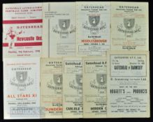 Gateshead as a non-league club home programmes 1960/61 Barnsley (FAC), 1961/62 Horden Colliery