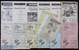 Collection of Whitehaven and Widnes Rugby League official match programmes including Cup games