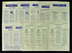 Selection of Letchworth Town home match programmes to include 1954/55 Wood Green, 1955/56 Vauxhall