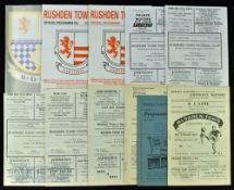 Selection of Rushden Town homes 1952/53 Kettering reserves, 1955/56 Kettering Town (Northants Snr