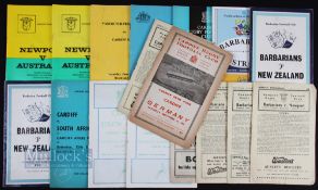 Cardiff, Newport, Baabaas & Overseas Rugby Programmes (17): Lovely selection: Baabaas v NZ 1964 &