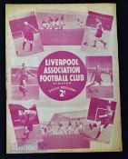 Pre-War Liverpool v Leeds United 1938/39 football programme 24 September 1938 in excellent