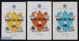 1960 Rugby League World Cup Programmes (3) only the third staging of the World Cup and for the first