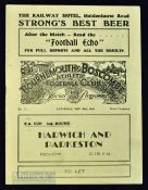 1936/37 Bournemouth & Boscombe v Harwich & Parkeston FAC 1st round match programme 28 November 1936;