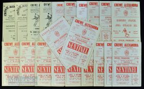 Selection of Crewe Alexandra home match programmes 1949/50 Darlington 1950/51 Carlisle Utd, 1956/
